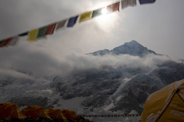 Basecamp and prayer flags