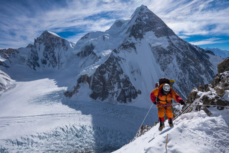 Fazal Ali descending from Camp 1 on K2