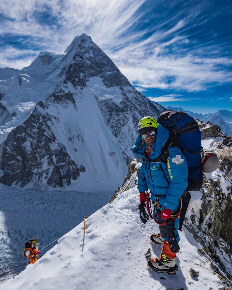Jalal getting ready to descend from Camp 1 on K2