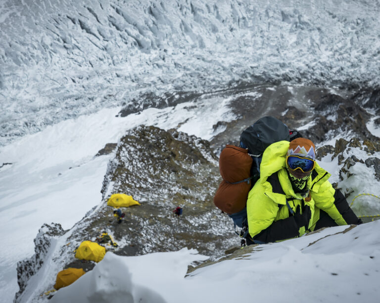 Lakpa Dendi ascending winter K2